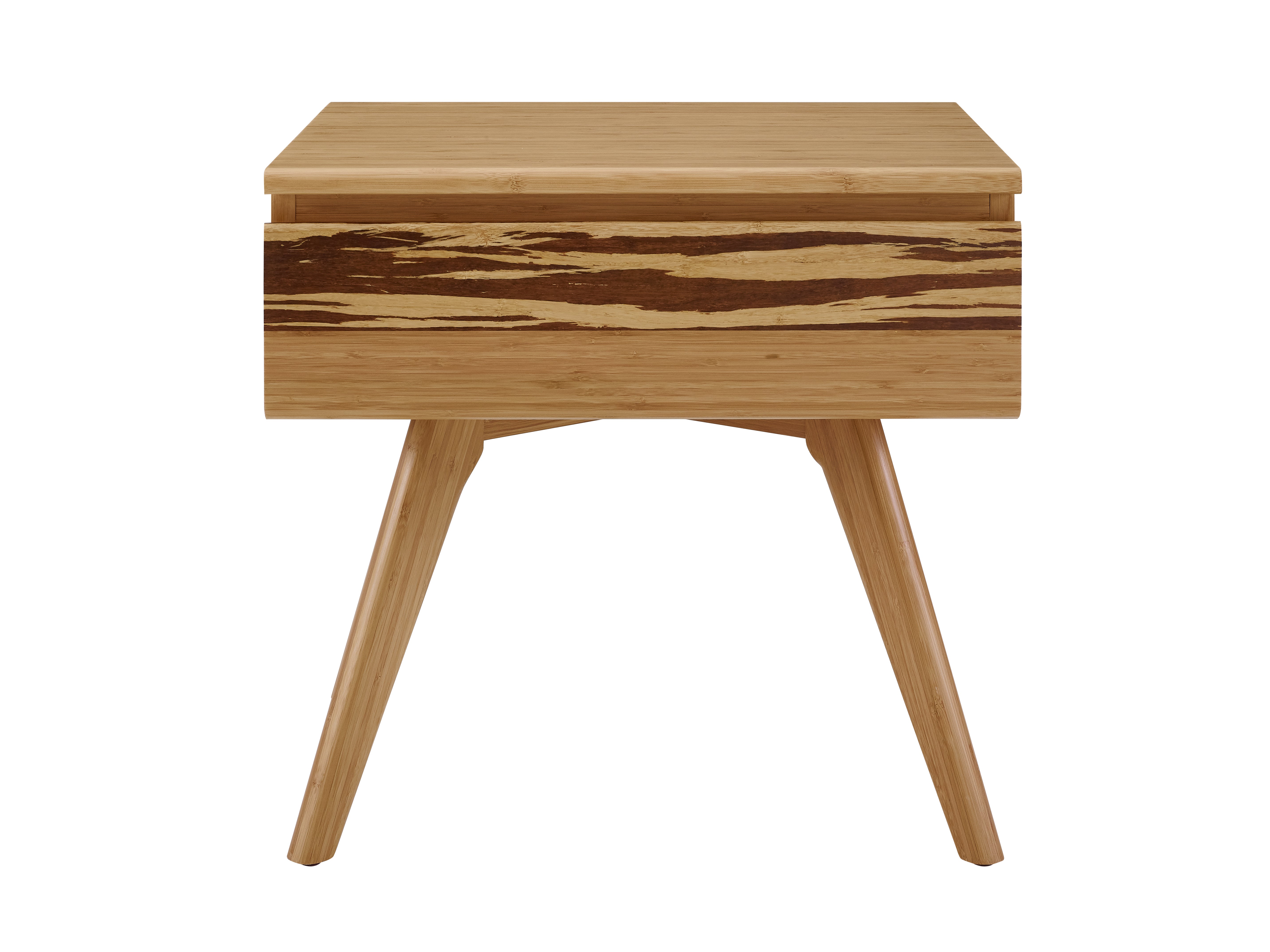 A renewable Azara Bamboo Nightstand by Greenington, in caramel color.