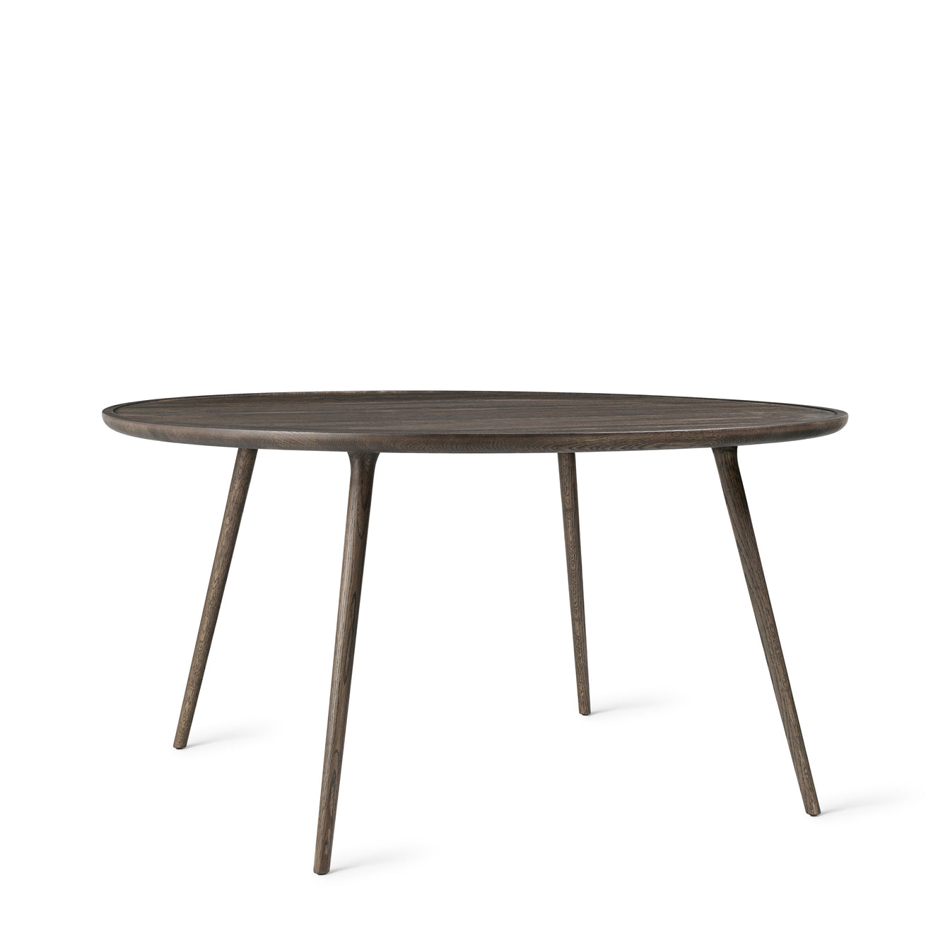 A sustainable grey Accent dining table made of FSC-certified wood by Mater, in a large size.