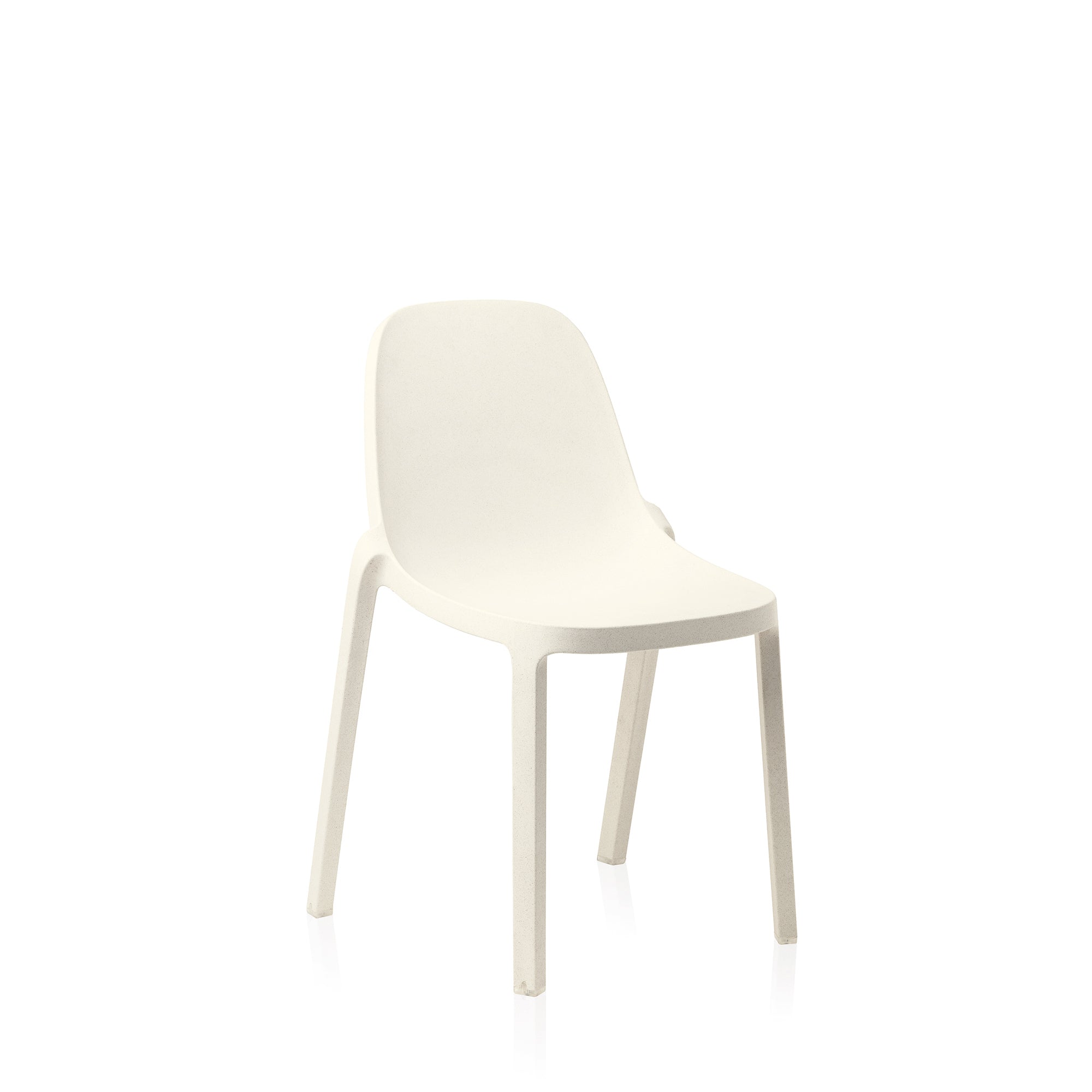 A recycled Broom Chair by Emeco, in white.