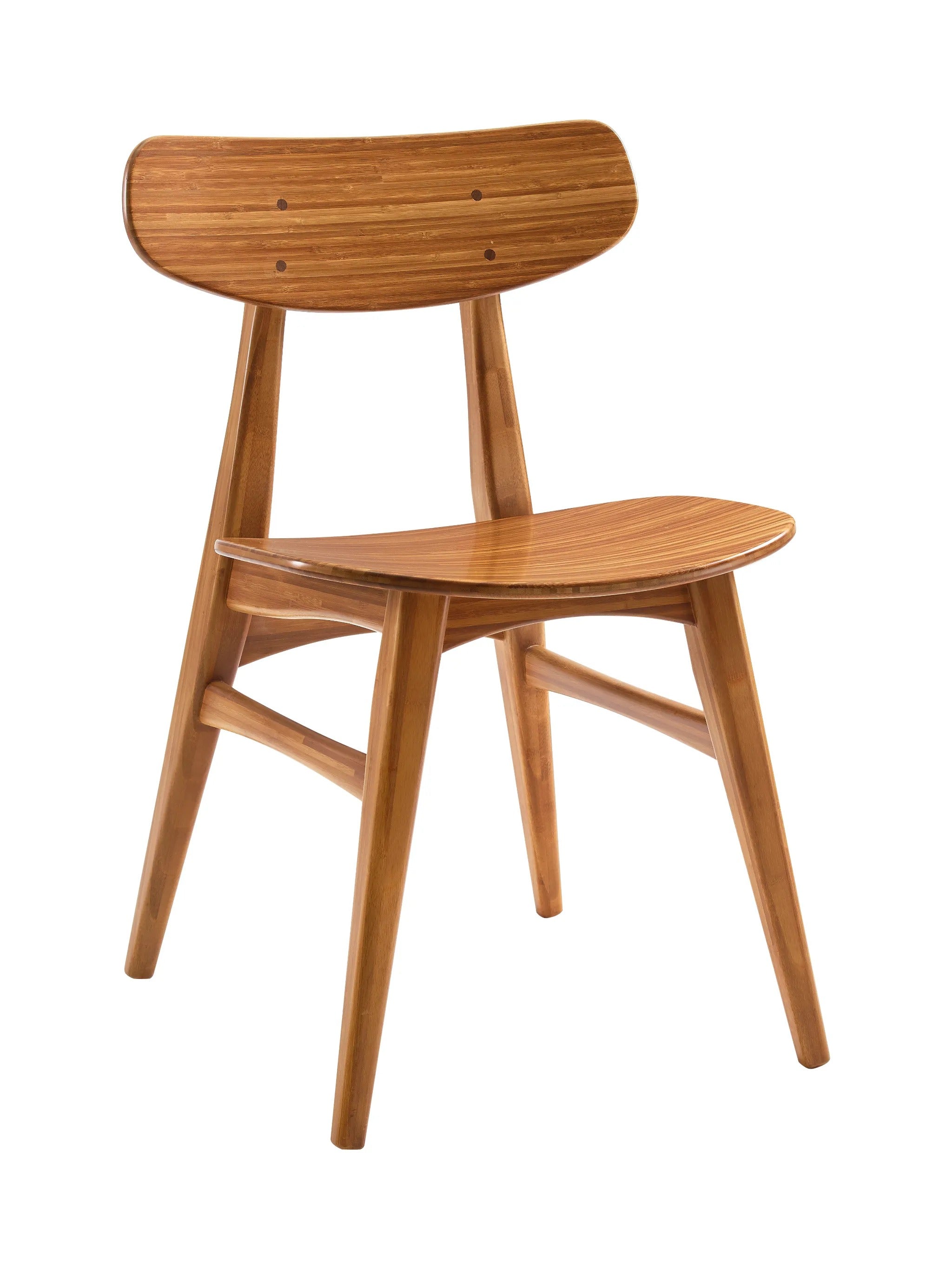A sustainable Cassia Bamboo Dining Chair by Greenington, in amber color.