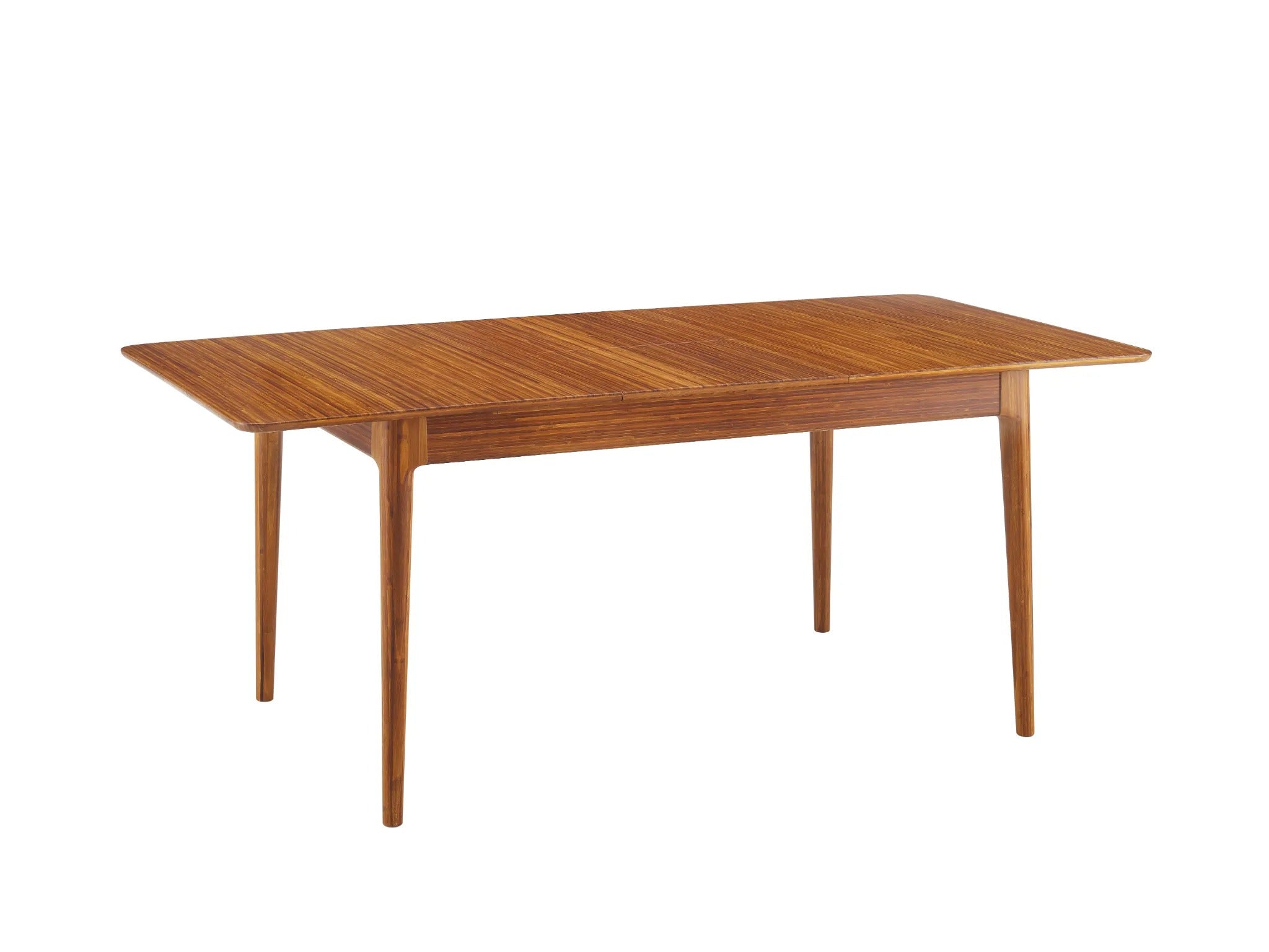 A sustainable Mija Extendable Dining Table by Greenington, expanded.
