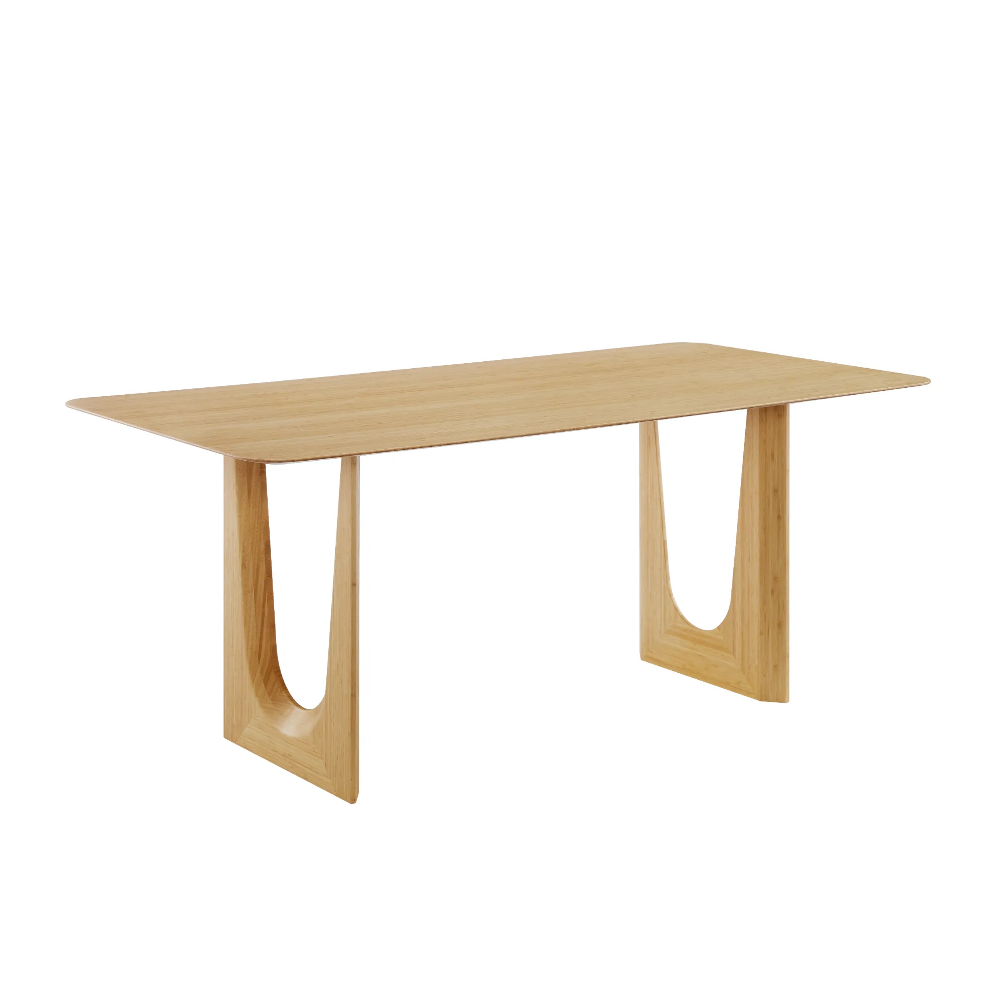 An eco-friendly Hanna Bamboo Dining Table, by Greenington.