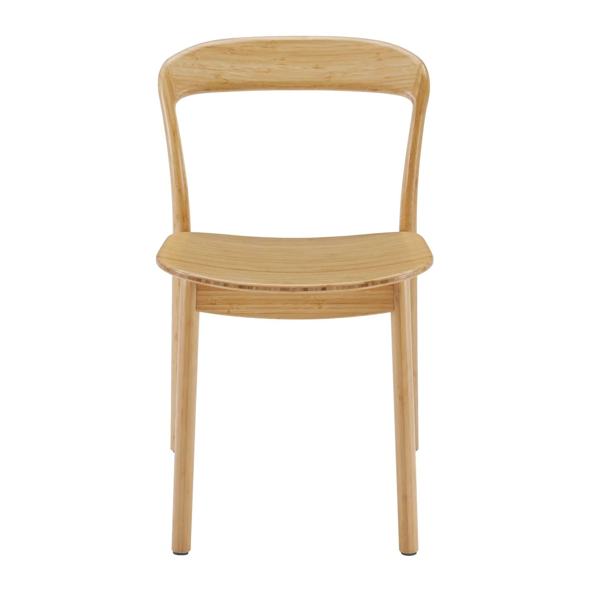 A eco-friendly Hanna Bamboo Dining Chair by Greenington, front view.