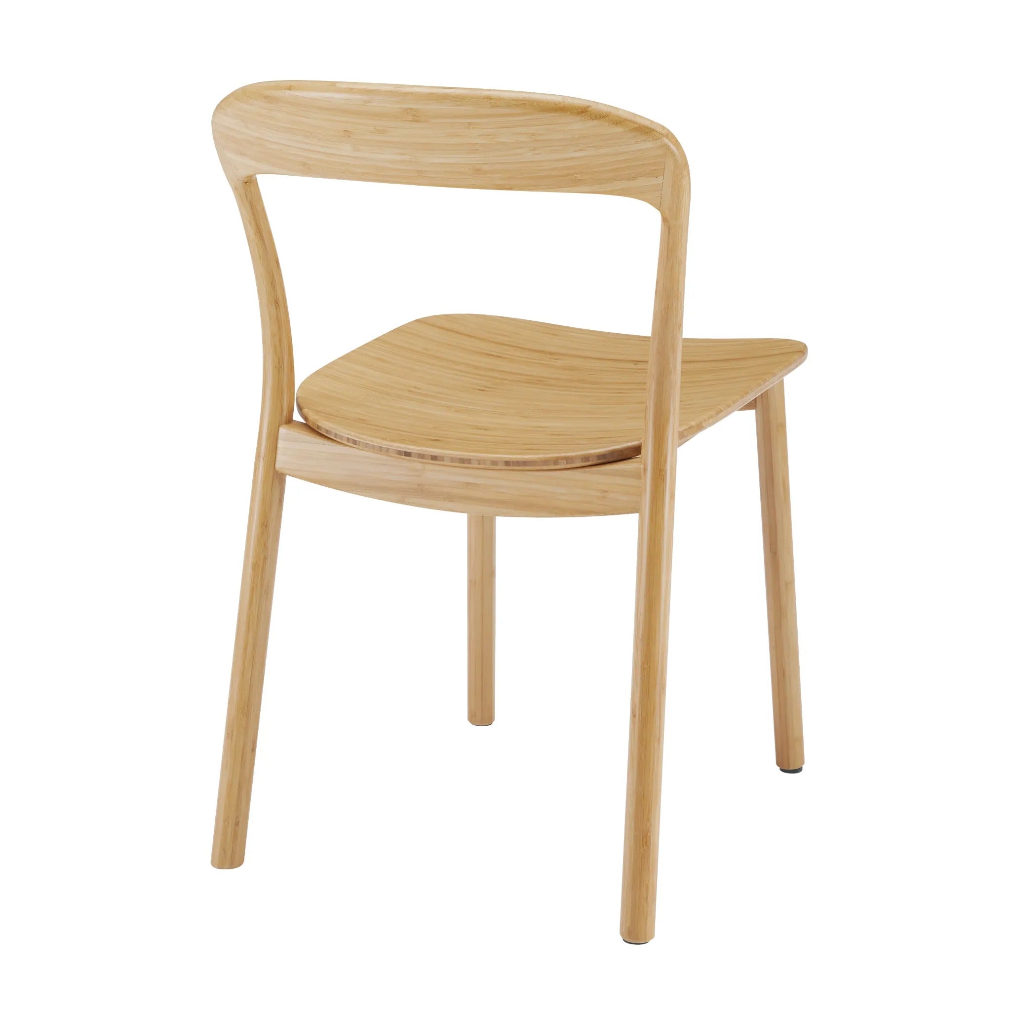 A renewable Hanna Bamboo Dining Chair by Greenington, back view.