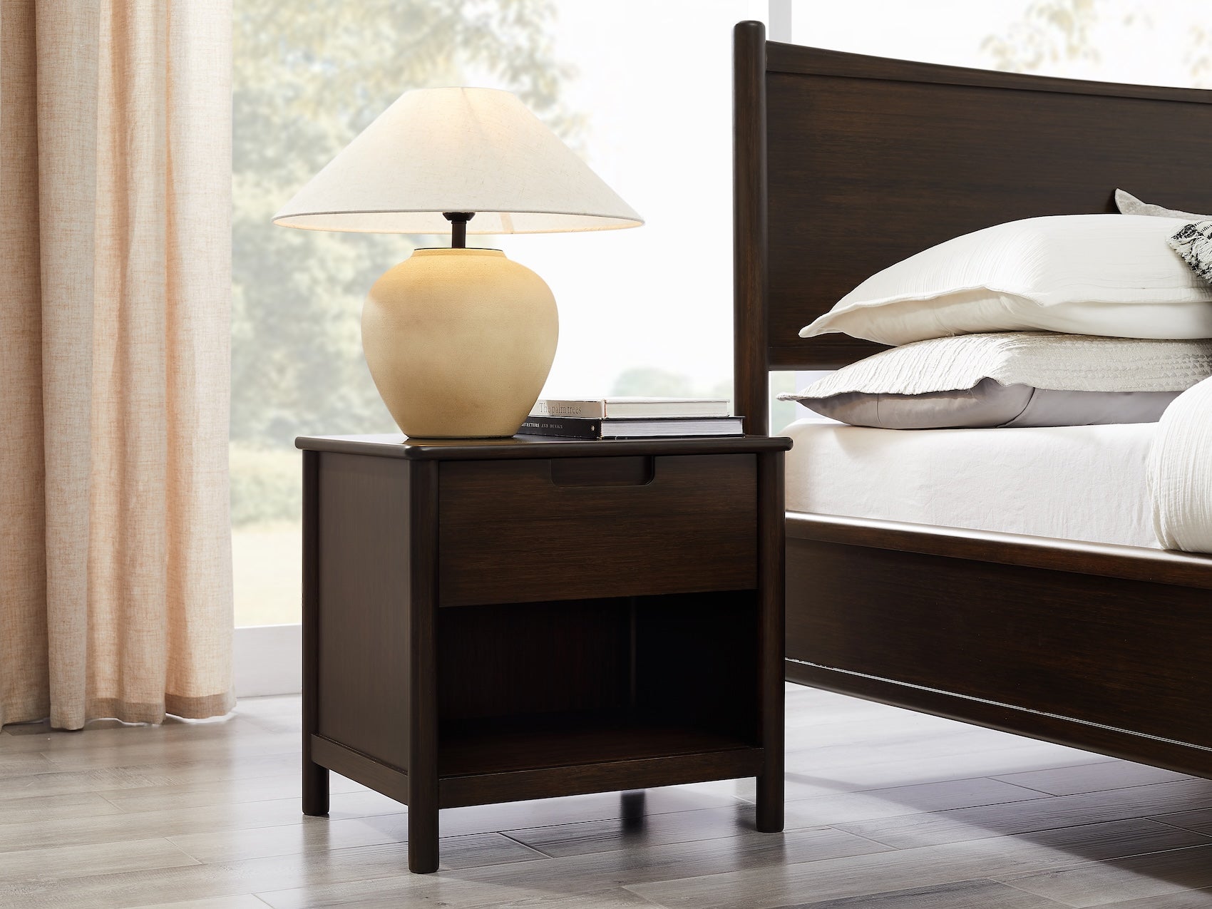 Weston Bamboo Night Stand, Bedside Table