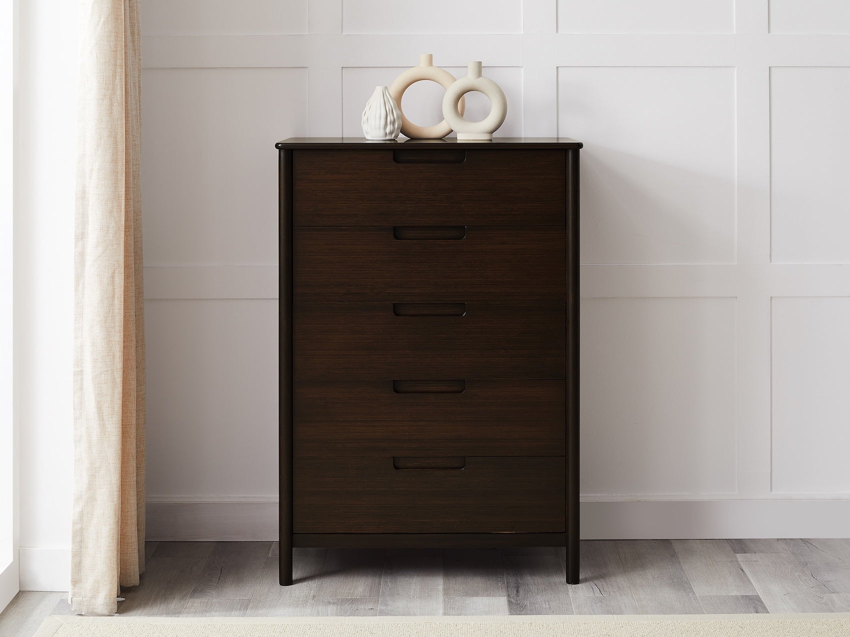 Weston Bamboo Chest, 5 Drawers