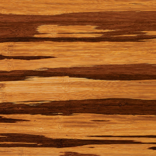 A swatch of the exotic tiger pattern incorporated in the renewable Azara Bamboo Nightstand by Greenington.