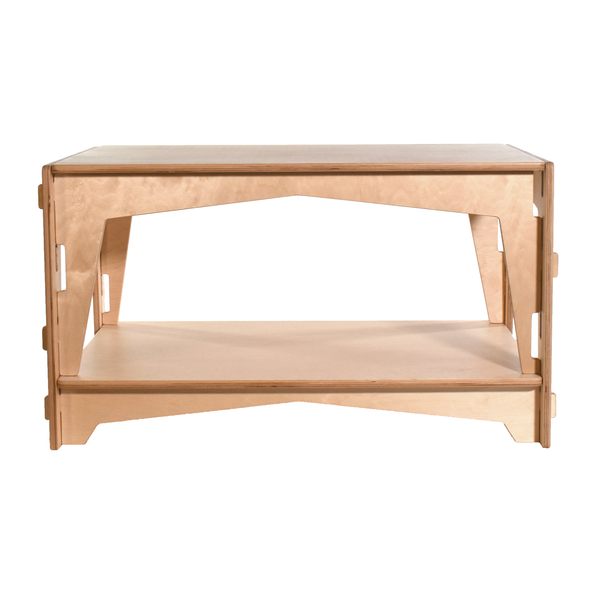 A sustainable Coffi Table made of FSC-certified wood by FiVO, front view.